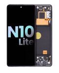 OLED Display with Frame for Samsung Galaxy Note 10 Lite (Service Pack) (Aura Black)