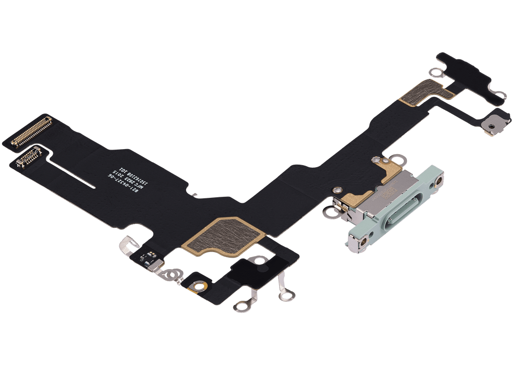 Charging Port Flex Cable for iPhone 15 (OEM Pull, Used, Green)