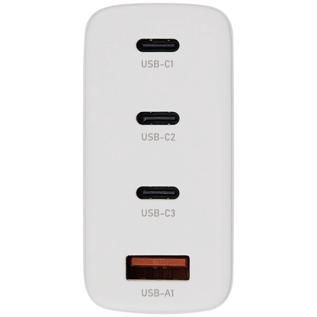 Ampsentrix Wandadapter 100W mit 4 USB-Steckplätzen (USB-C & USB-A)