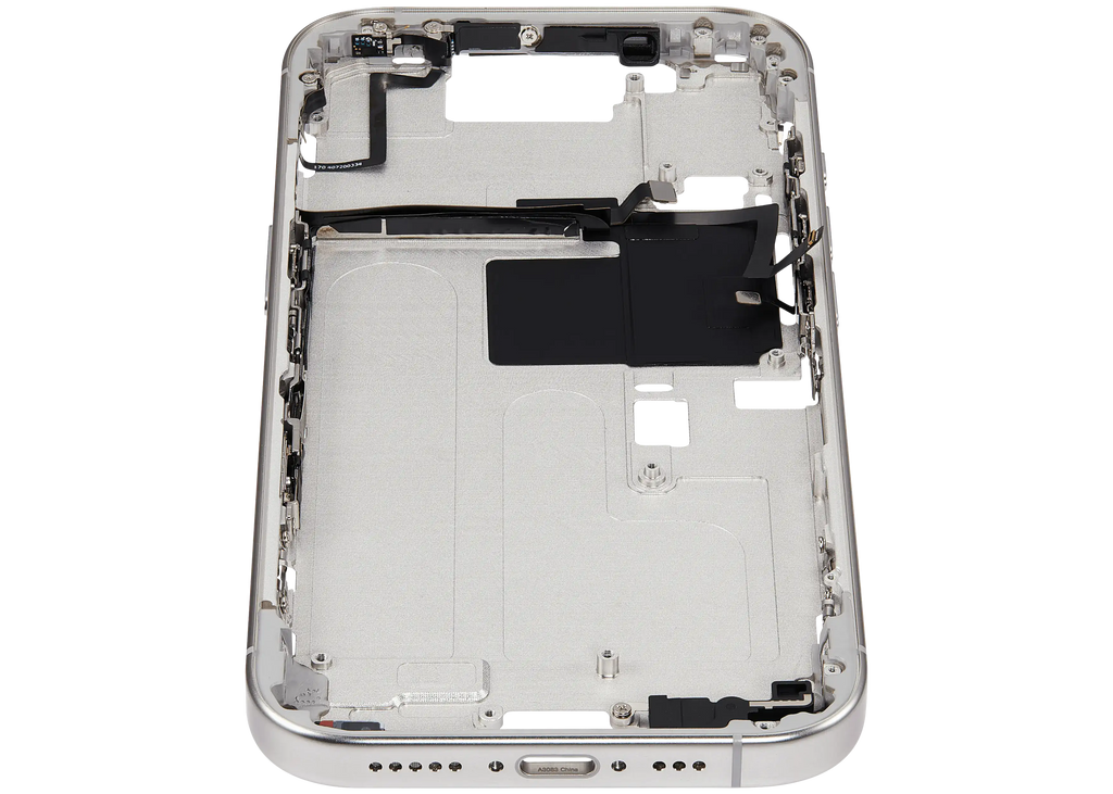 Midframe/Rahmen mit Power And Volume Button für iPhone 16 Pro (US-Version) (Aftermarket Plus) (Weiß Titanium)