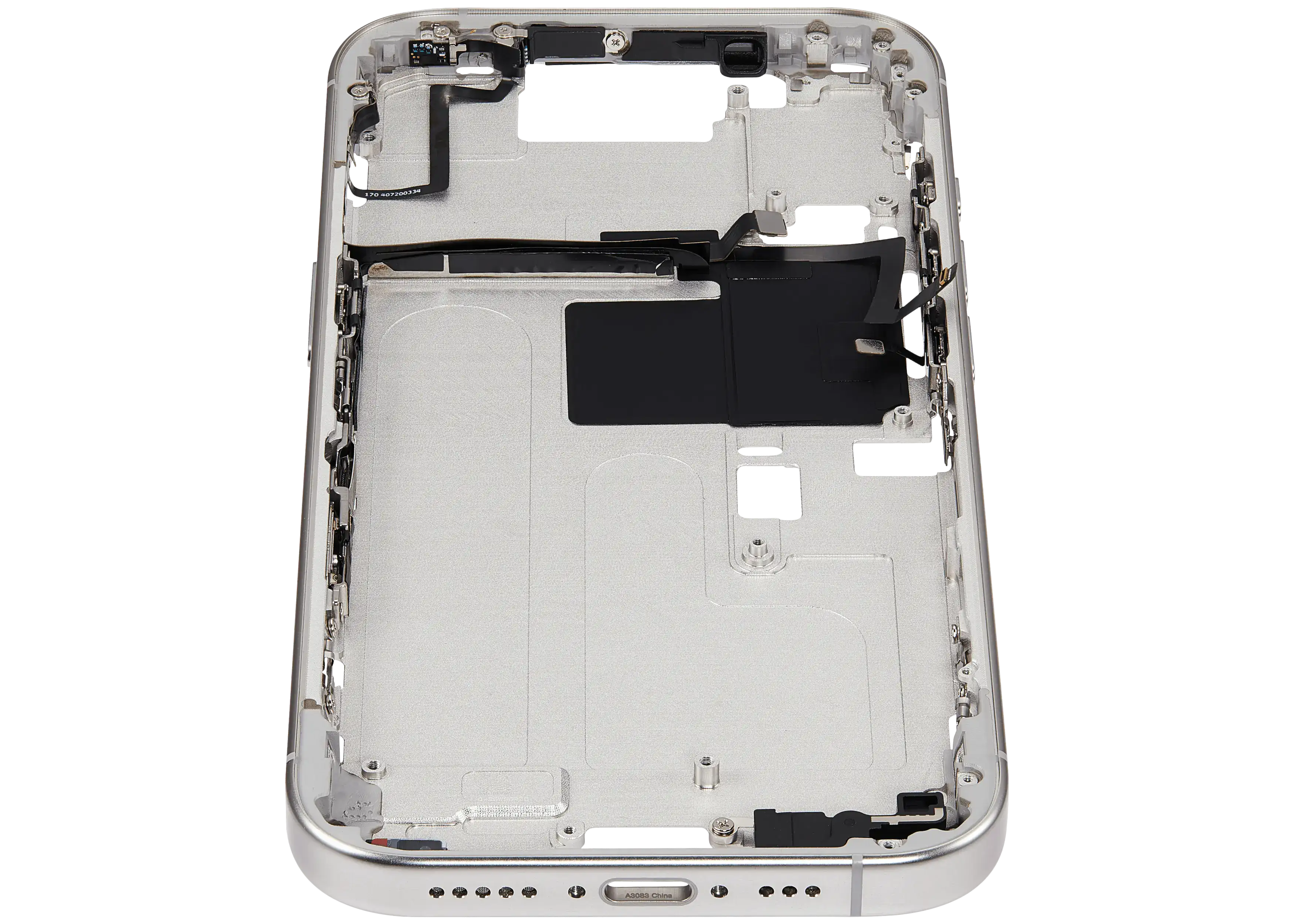 Midframe/Rahmen mit Power And Volume Button für iPhone 16 Pro (US-Version) (Aftermarket Plus) (Weiß Titanium)