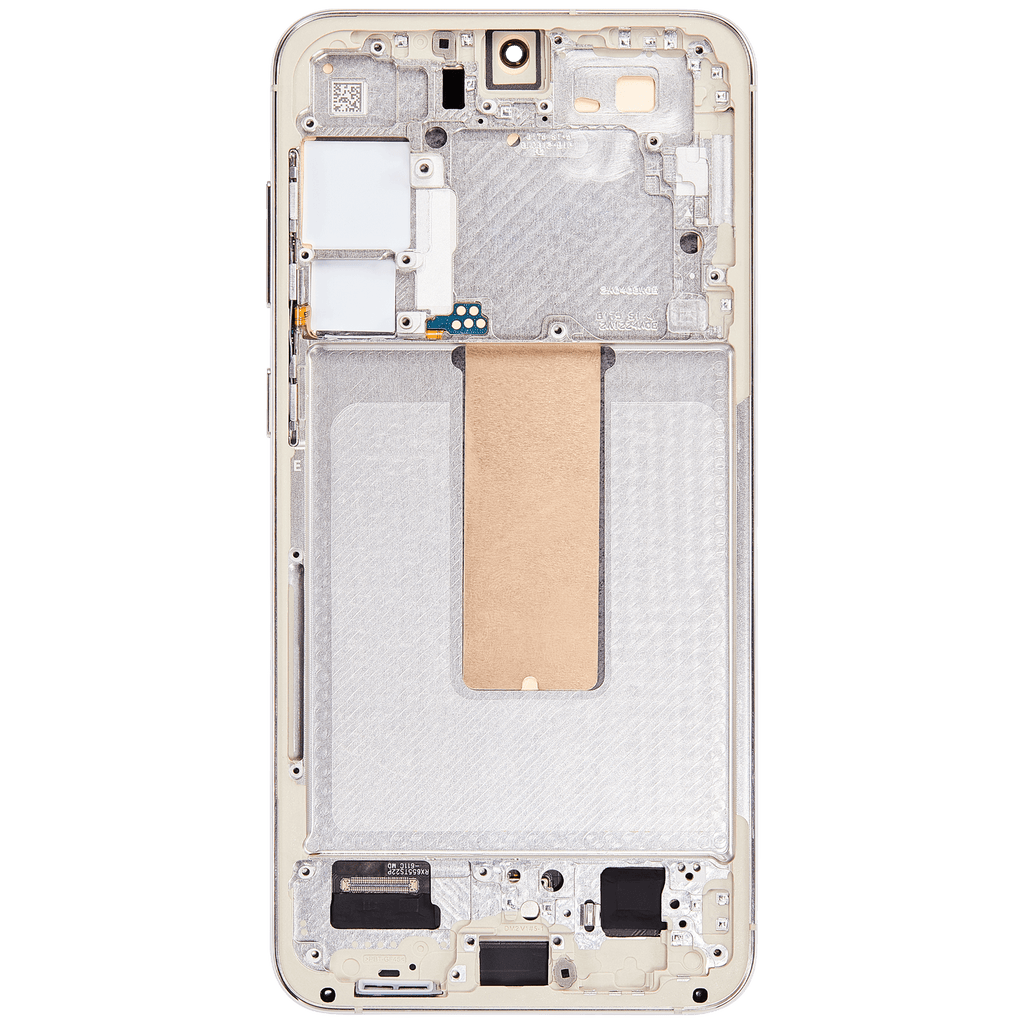OLED-Display mit Rahmen für Samsung Galaxy S23 Plus (US & International) (Aftermarket Plus) (120Hz) (Cream)