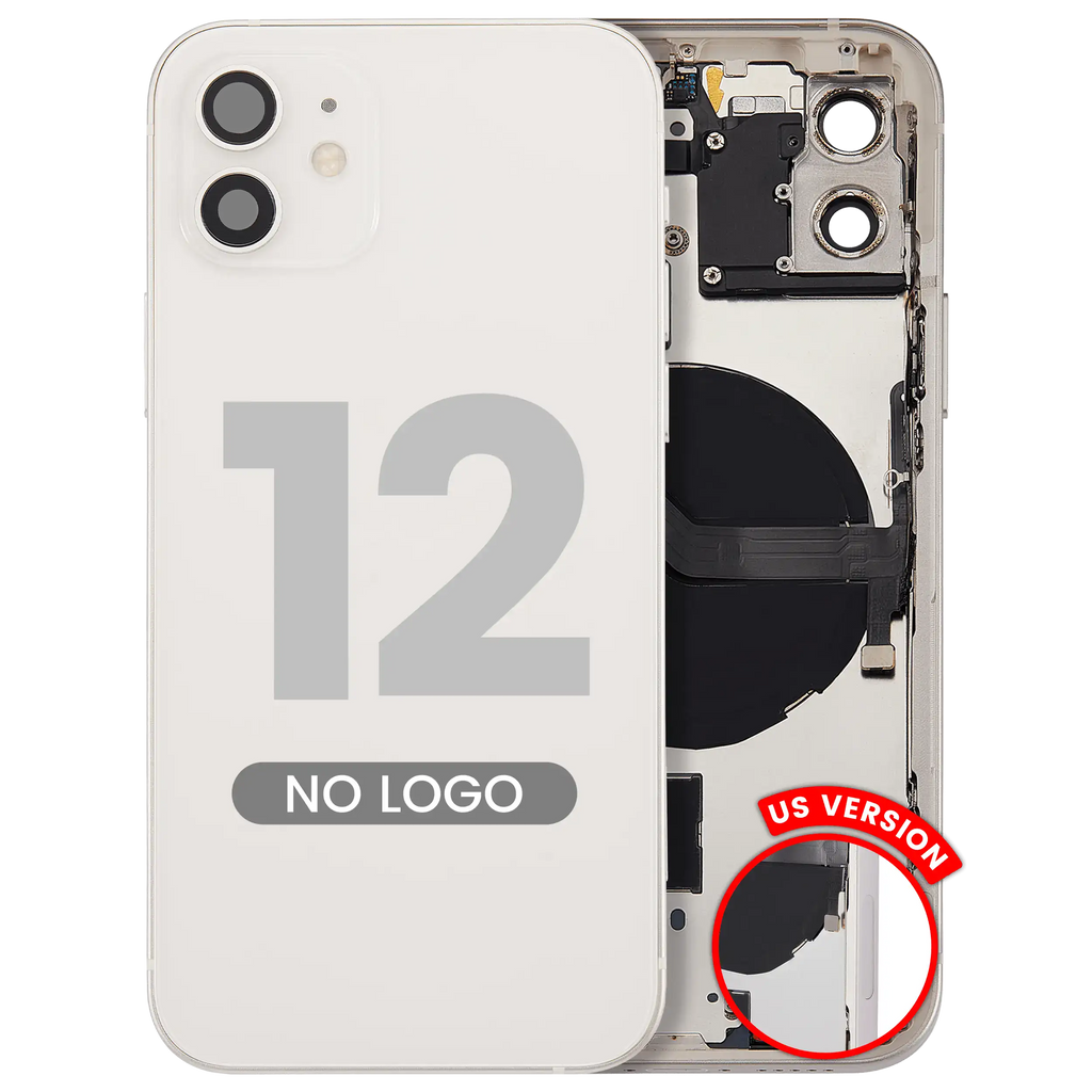 Back Cover/Frame with Small Parts for iPhone 12 (US Version) (Aftermarket Plus) (White)