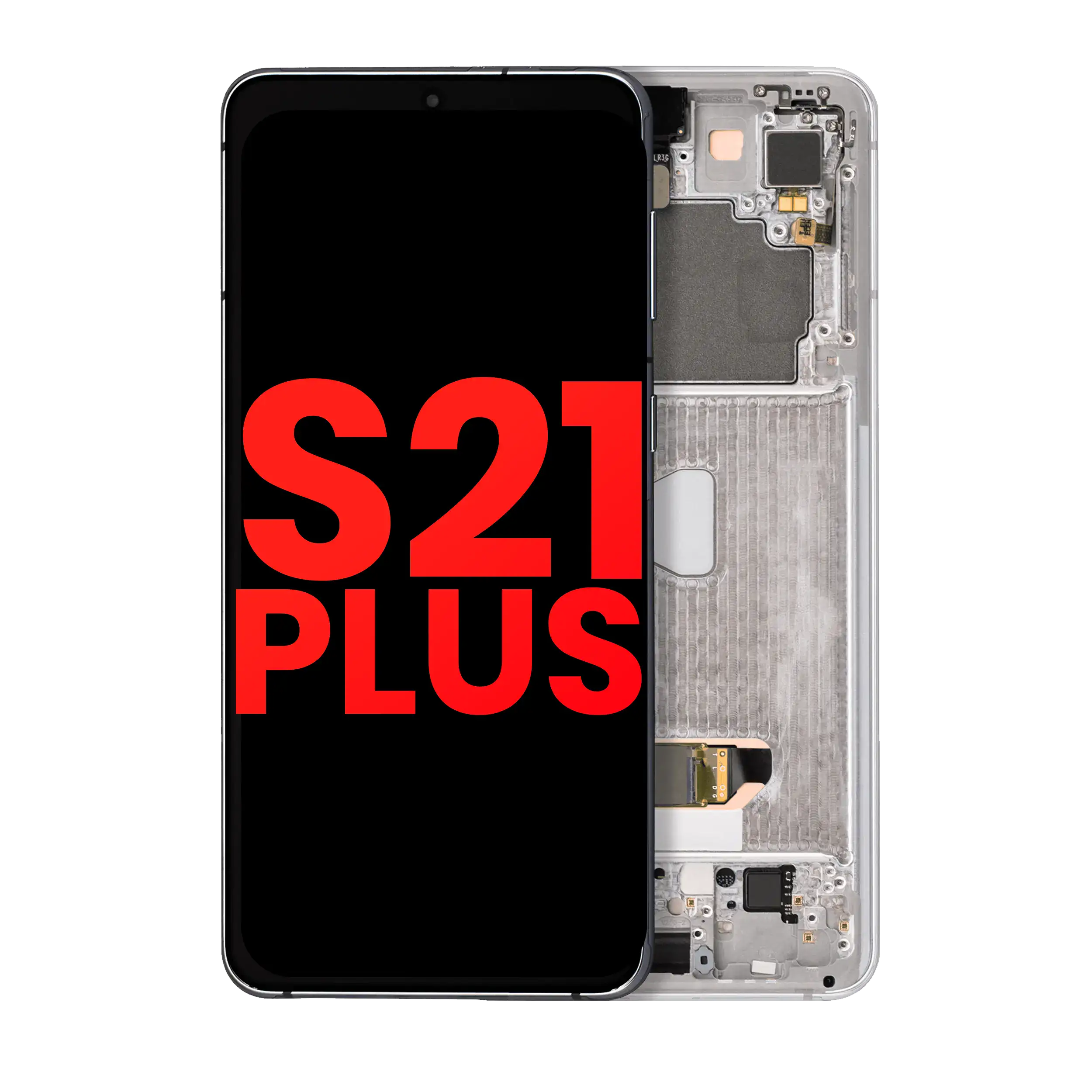 OLED-Display mit Rahmen Samsung Galaxy S21 Plus Phantom Silver Aftermarket Plus