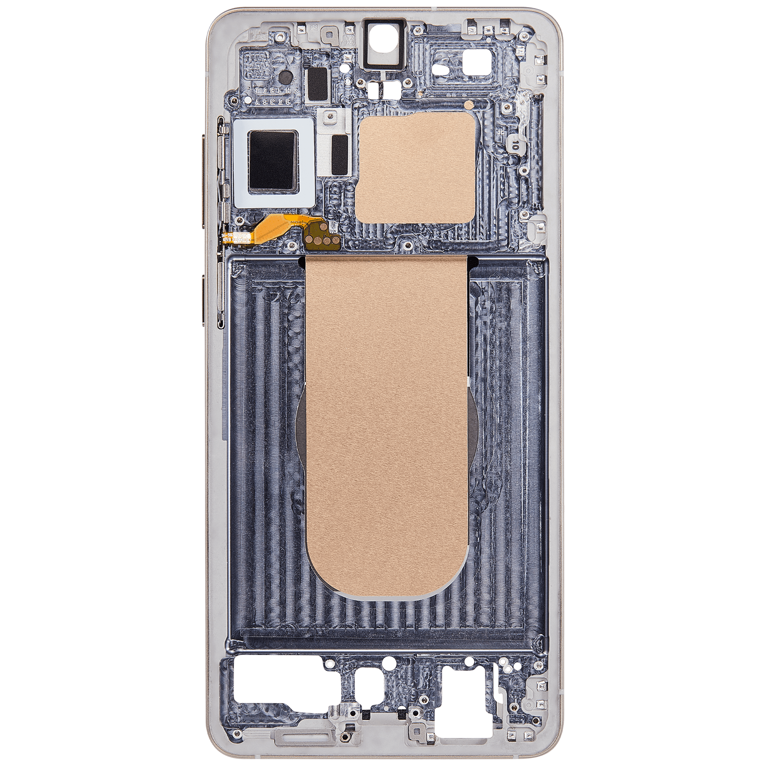 Midframe/Rahmen Compatible für Samsung Galaxy S25 Edge 5G (US & Internationale Version) (Titanium Icyblue / Titanium Silver)
