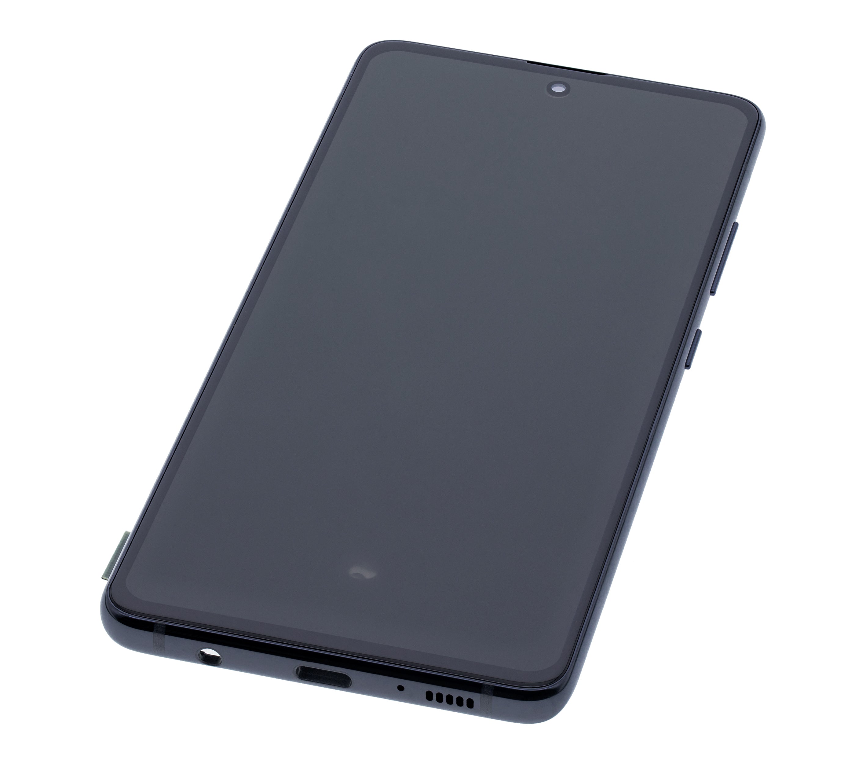 OLED-Display mit Rahmen für Samsung Galaxy A51 5G (A516 / 2020) (Non-Verizon 5G UW Frame) (6.46") (Aftermarket Plus) (Prism Cube Black)