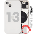 Backcover/Rahmen mit Small Parts für iPhone 13 (EU / Global Version) (gebrauchter OEM-Ausbau, Qualität C) (Starlight)