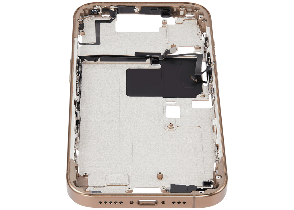 Midframe/Rahmen mit Power And Volume Button für iPhone 16 Pro (US-Version) (Aftermarket Plus) (Desert Titanium)