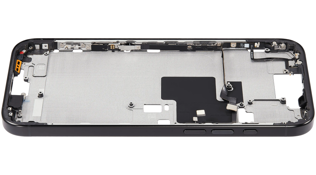 Midframe/Rahmen mit Power And Volume Button für iPhone 16 Pro Max (US-Version) (Aftermarket Plus) (Schwarz Titanium)