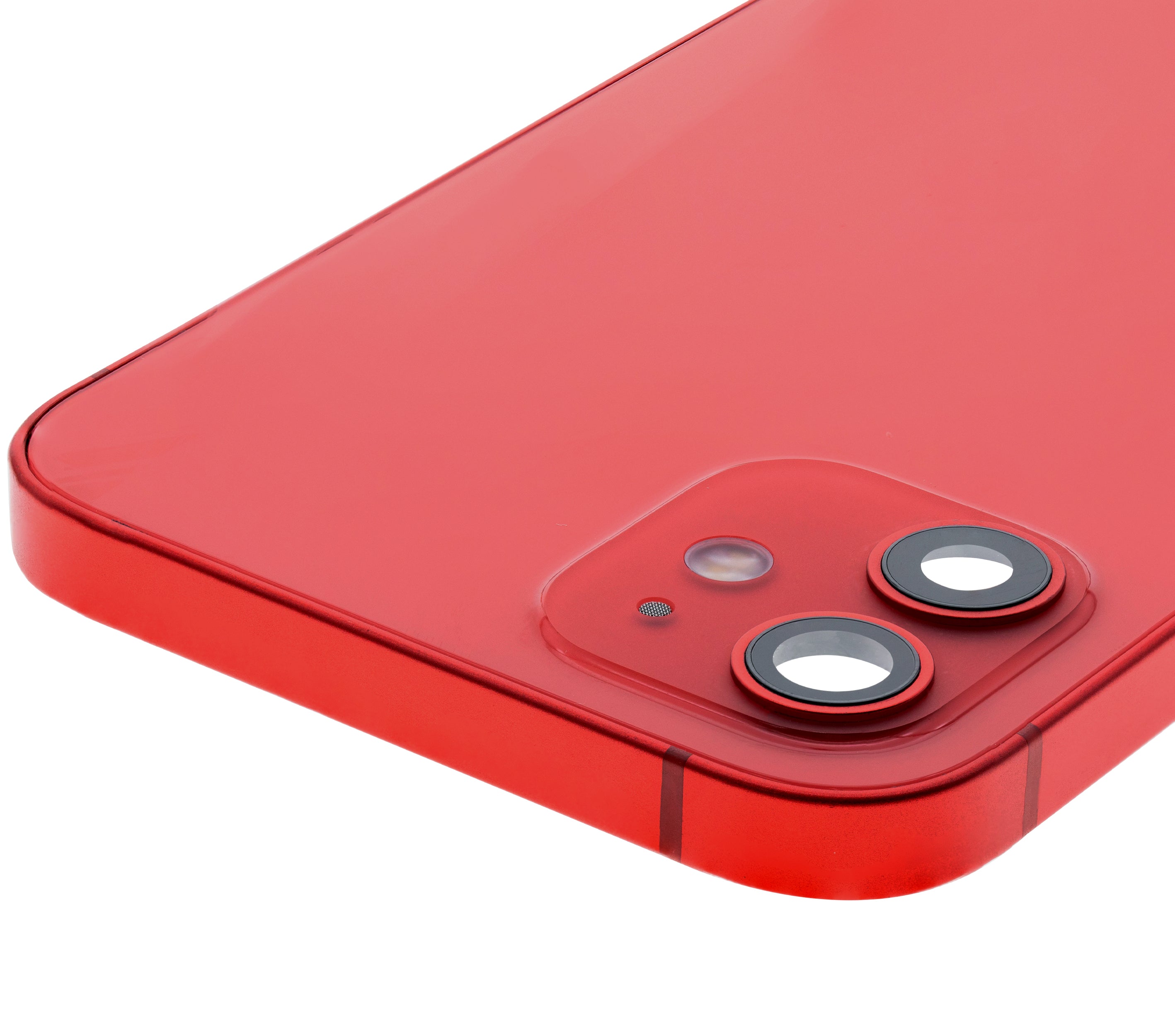 Backcover/Rahmen mit Small Parts für iPhone 12 (EU / Global Version) (gebrauchter OEM-Ausbau, Qualität A) (Rot)