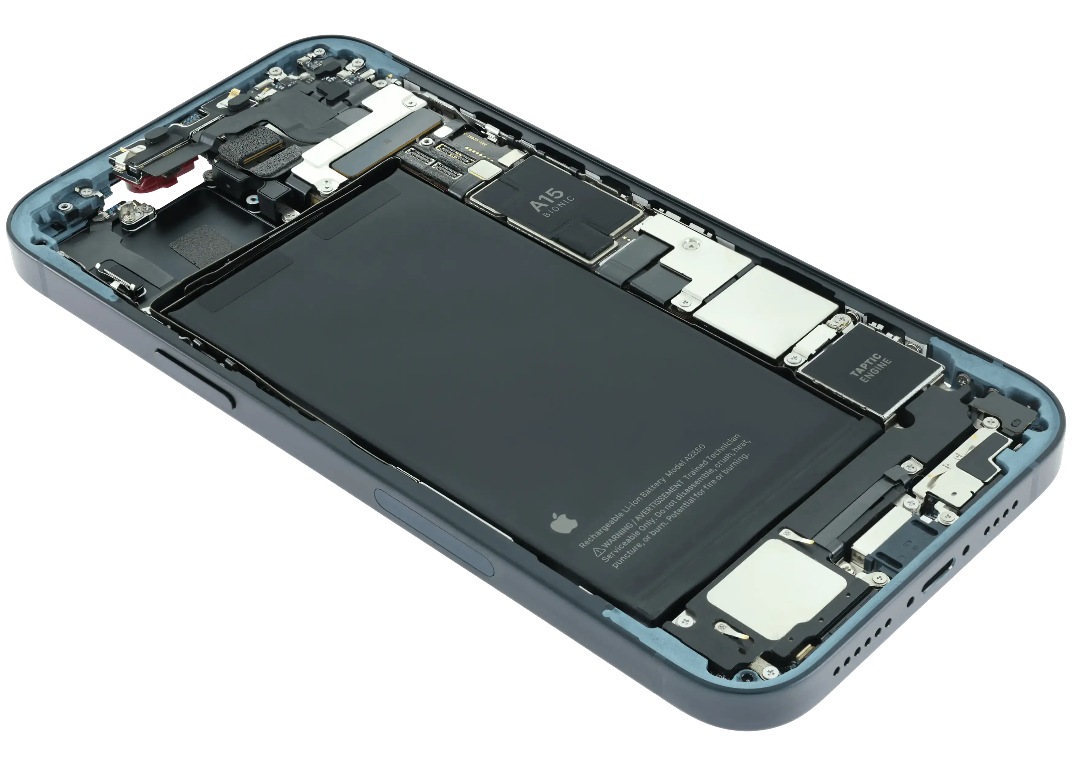 Midframe/Rahmen mit Logic Board / Akku (128 GB) für iPhone 14 Plus (Service Pack) (Midnight)