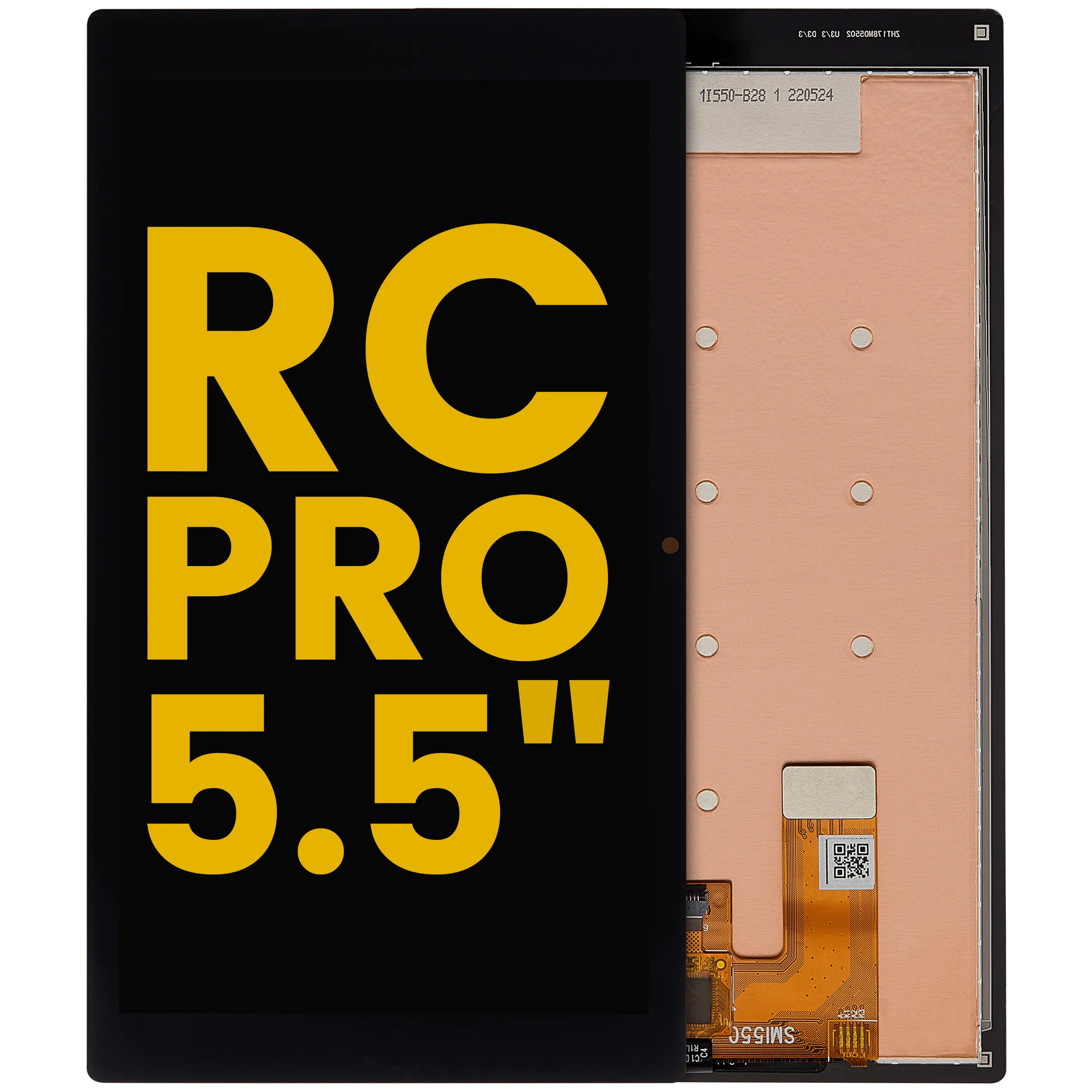 LCD-Display ohne Rahmen für DJI RC Pro 5.5" (RM500 / RM510B) (Schwarz) (Premium)