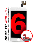 Complete LCD-Display für iPhone 6 (mit Front Camera: Prox Sensor & Ear Speaker) (Aftermarket Plus Quality: XO6) (Weiß)