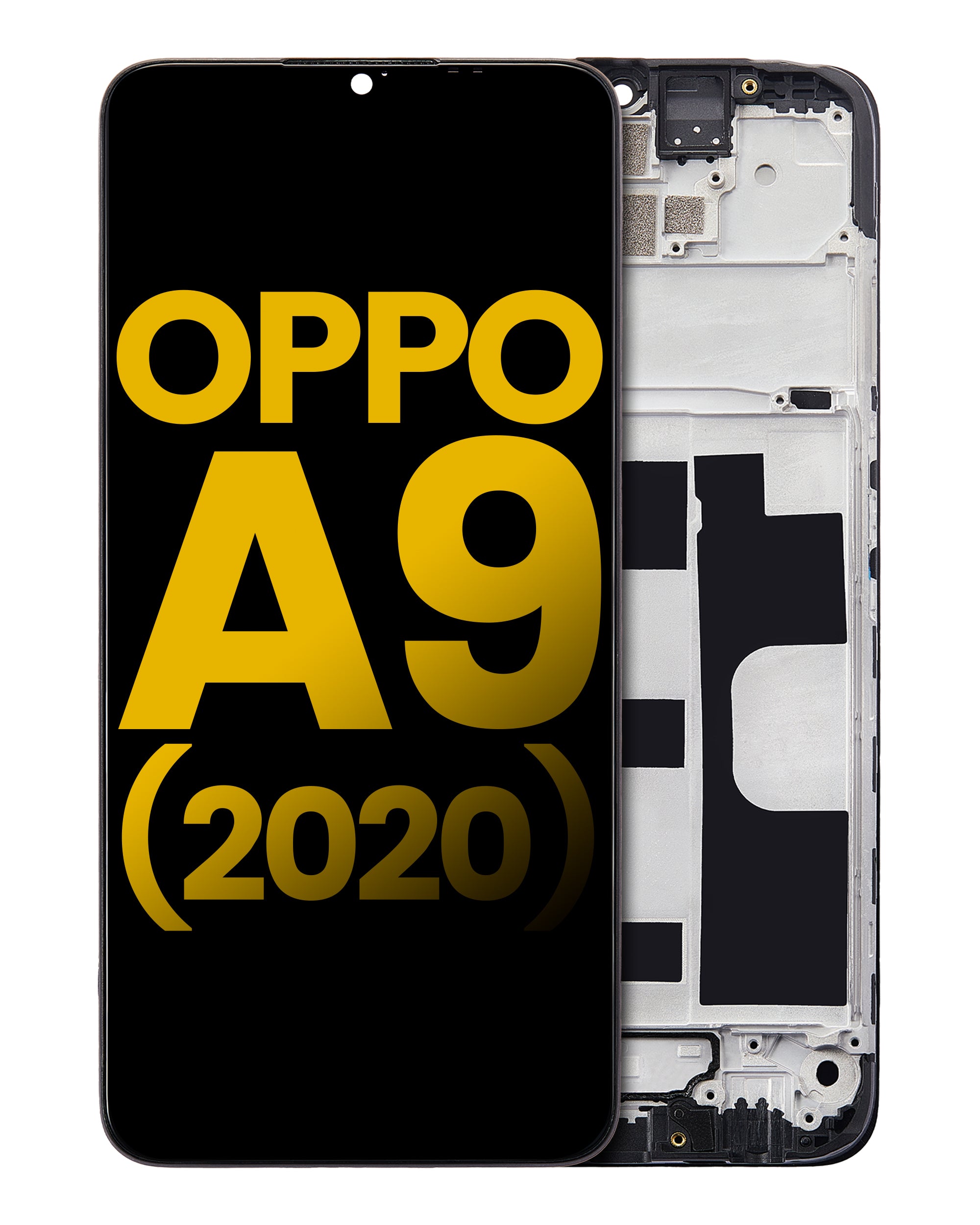 LCD-Display mit Rahmen für OPPO A9 (2020) (Refurbished) (Alle Farben)