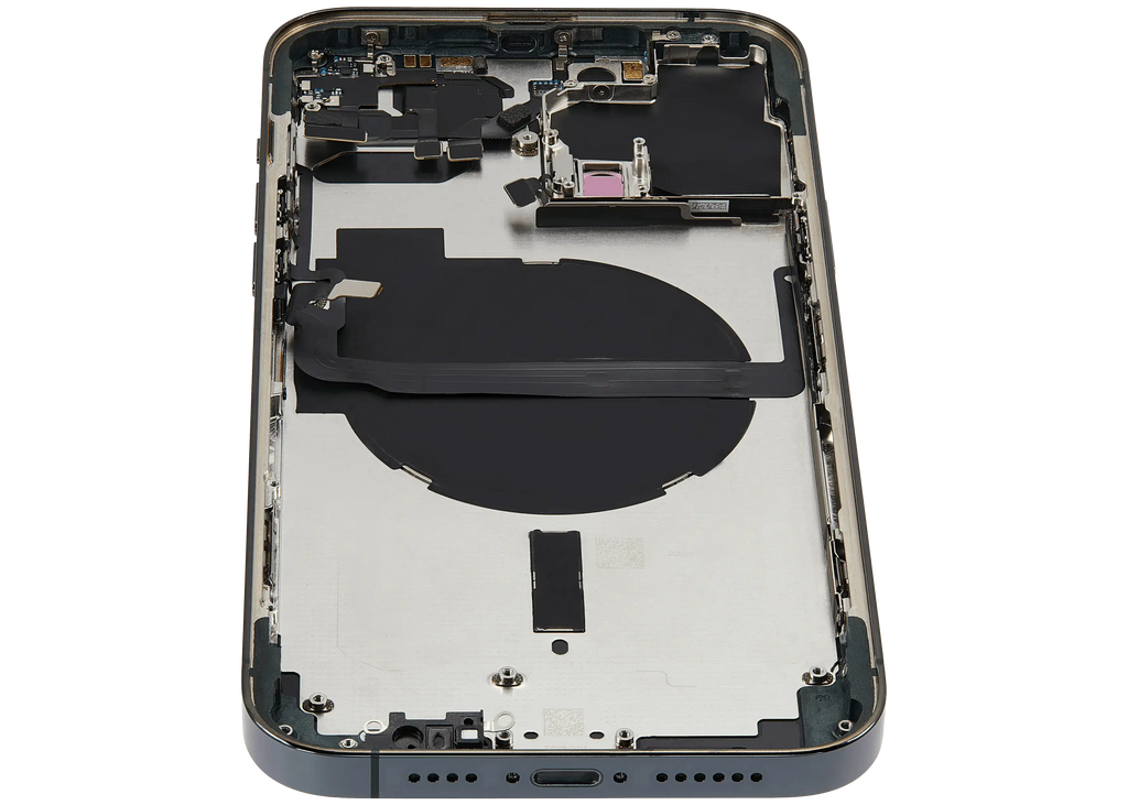 Backcover/Rahmen mit Small Parts für iPhone 13 Pro Max (EU / Global Version) (gebrauchter OEM-Ausbau, Qualität A) (Alpine Grün)