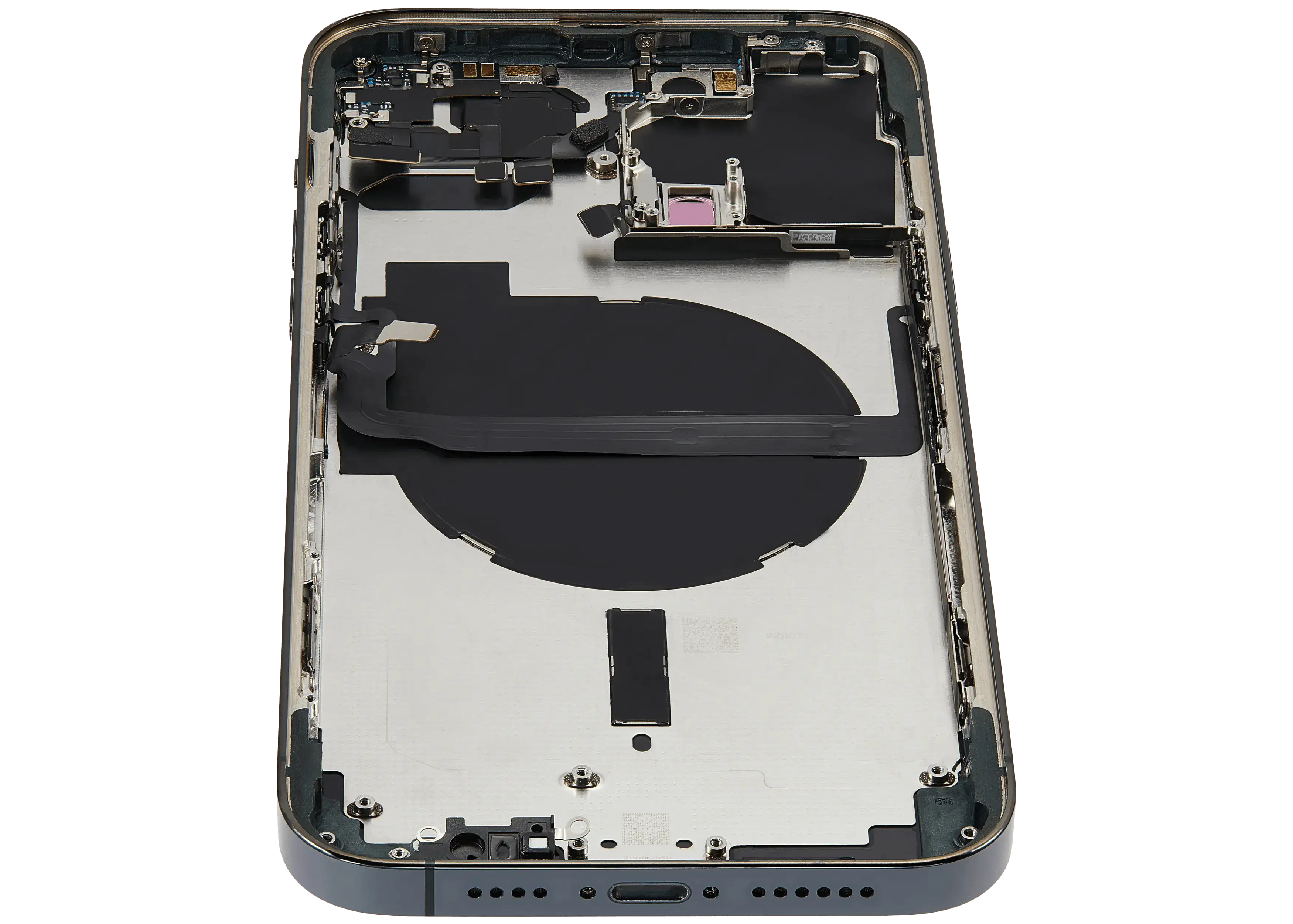 Backcover/Rahmen mit Small Parts für iPhone 13 Pro Max (EU / Global Version) (gebrauchter OEM-Ausbau, Qualität A) (Alpine Grün)