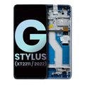 LCD-Display mit Rahmen für Motorola Moto G Stylus 4G (XT2211 / 2022) (Original OEM) (Twilight Blue)