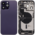 Backcover/Rahmen mit Ladebuchse Flex & Small Parts für iPhone 14 Pro Max (EU / Global Version) (gebrauchter OEM-Ausbau, Qualität B) (Deep Purple)