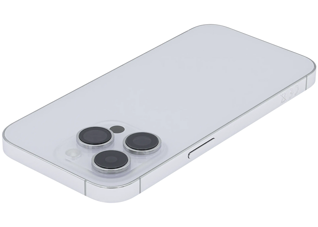 Backcover/Rahmen mit Small Parts für iPhone 14 Pro (EU / Global Version) (gebrauchter OEM-Ausbau, Qualität B) (Silber)