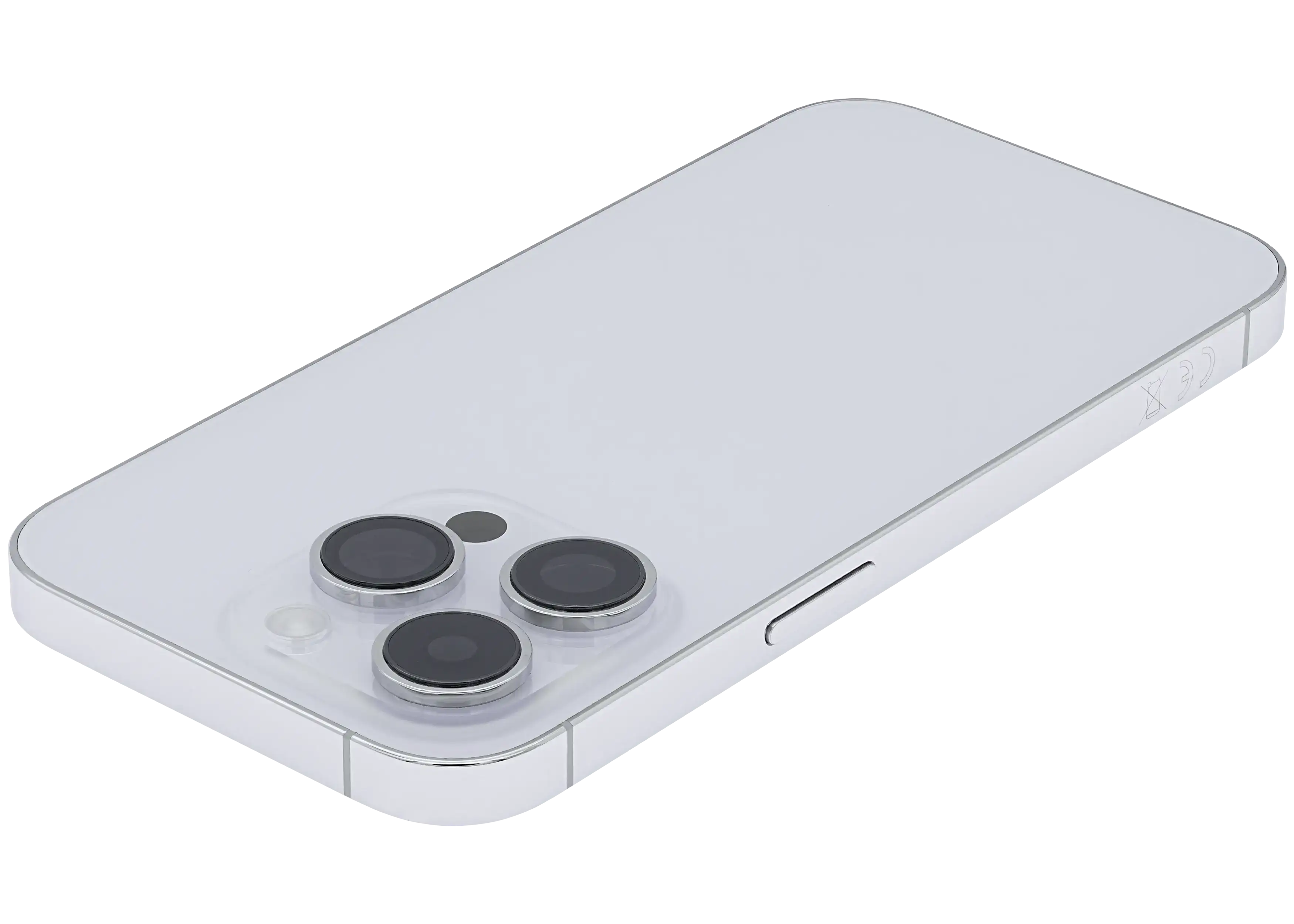 Backcover/Rahmen mit Small Parts für iPhone 14 Pro (EU / Global Version) (gebrauchter OEM-Ausbau, Qualität B) (Silber)