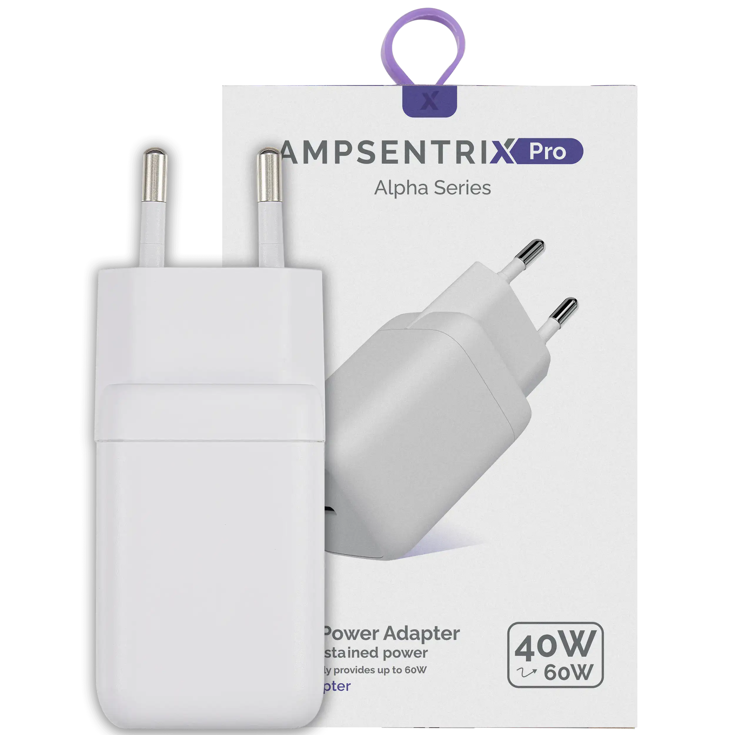 40W USB Type C Wall Power Adapter (220V EU) (AmpSentrix)