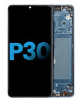 LCD-Display mit Rahmen für Huawei P30 (Aftermarket: Incell) (Aurora)