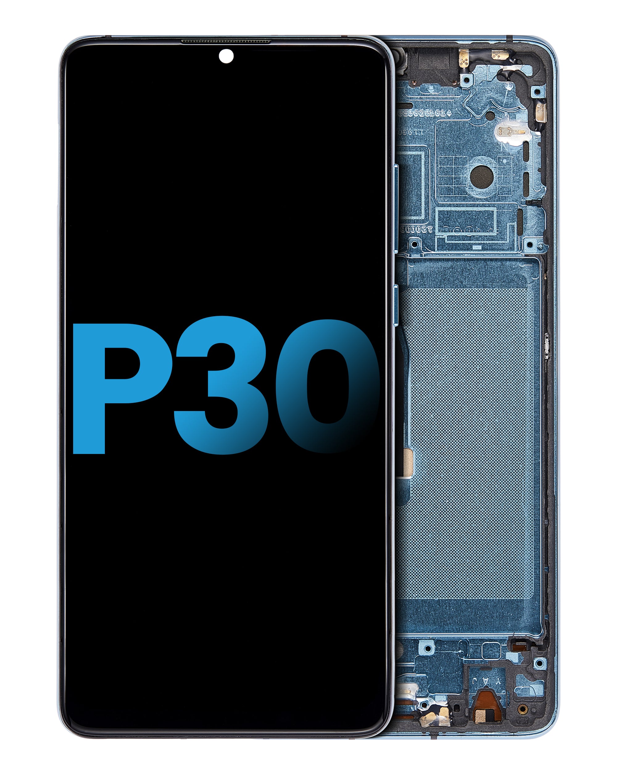 LCD-Display mit Rahmen für Huawei P30 (Aftermarket: Incell) (Aurora)