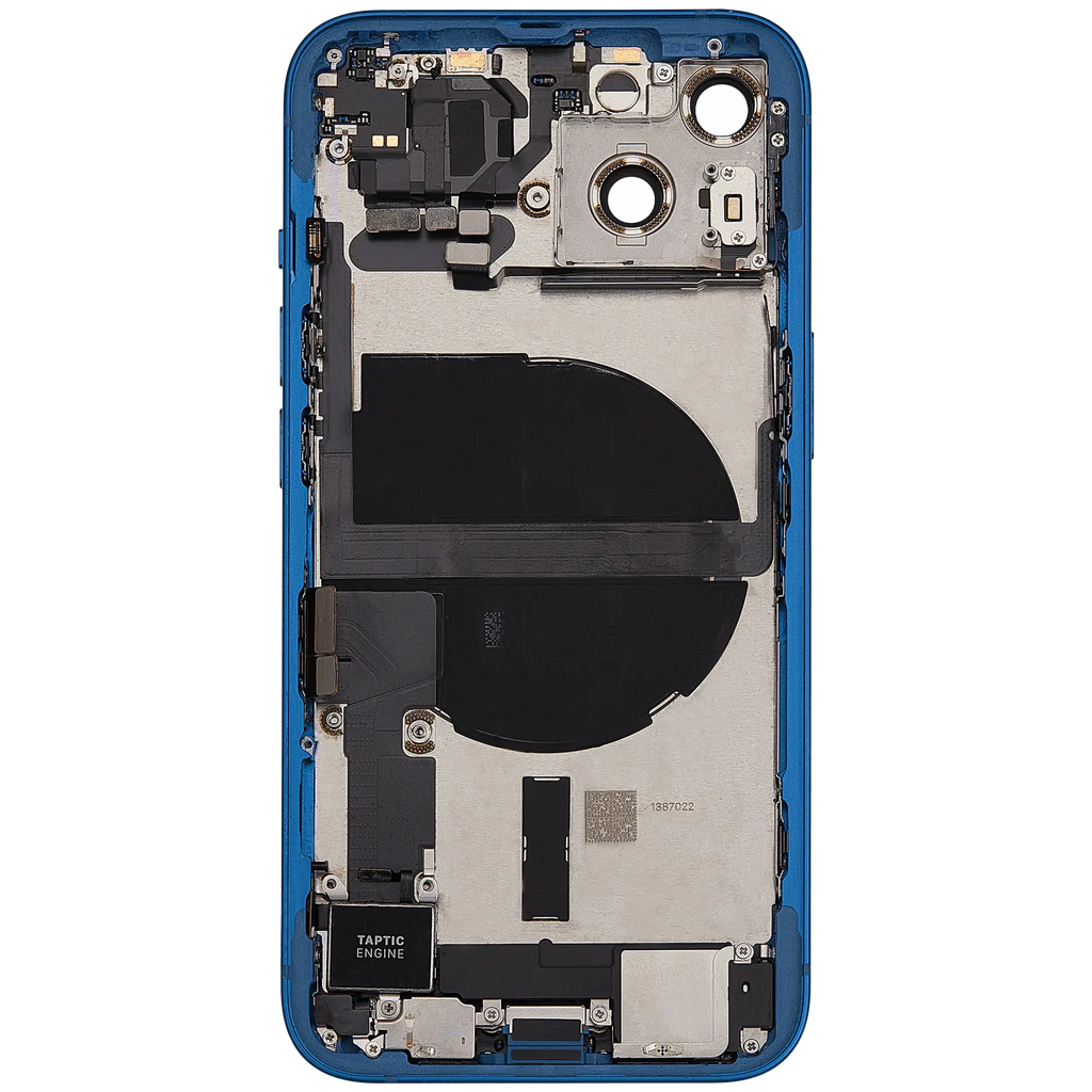 Backcover/Rahmen mit Ladebuchse Flex & Small Parts für iPhone 13 (EU / Global Version) (gebrauchter OEM-Ausbau, Qualität A) (Blau)