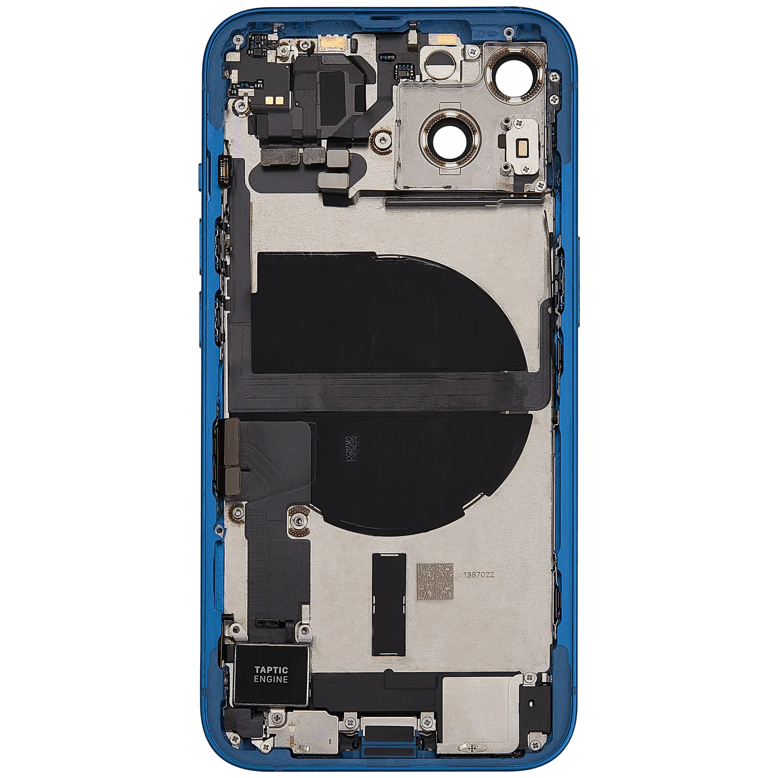 Backcover/Rahmen mit Ladebuchse Flex & Small Parts für iPhone 13 (EU / Global Version) (gebrauchter OEM-Ausbau, Qualität A) (Blau)