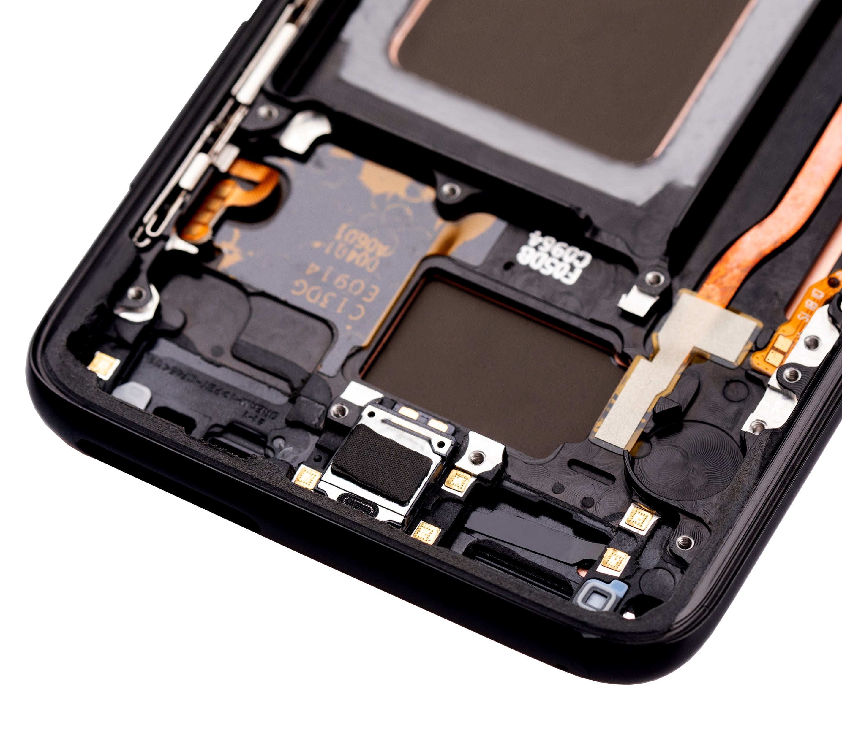 OLED-Display mit Rahmen für Samsung Galaxy S8 (gebrauchter OEM-Ausbau, Qualität B/C) (Midnight Schwarz)