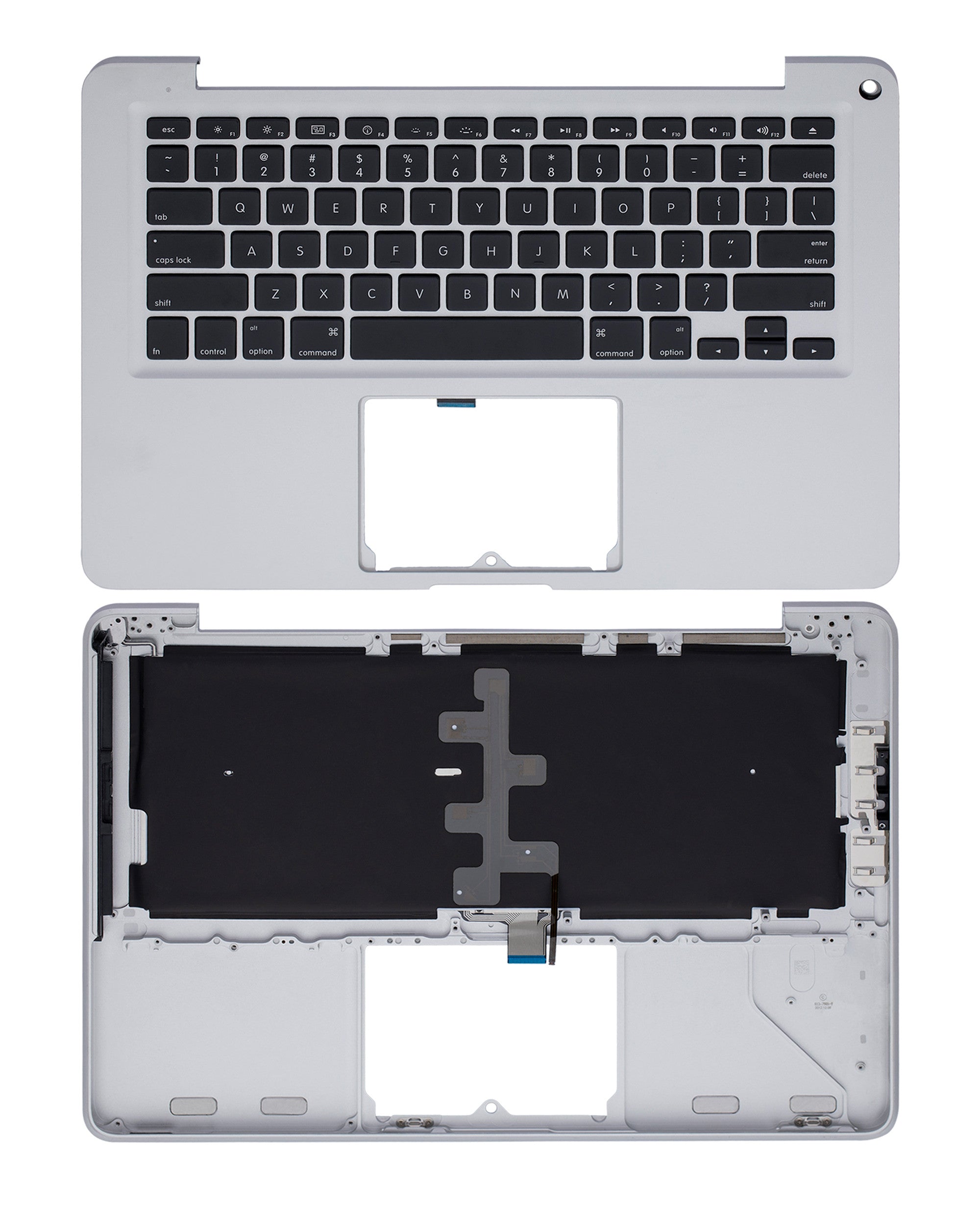 Top Case mit Keyboard (ANSI US) für MacBook 13" A1278 (2008) (gebrauchter OEM-Ausbau, Qualität A)