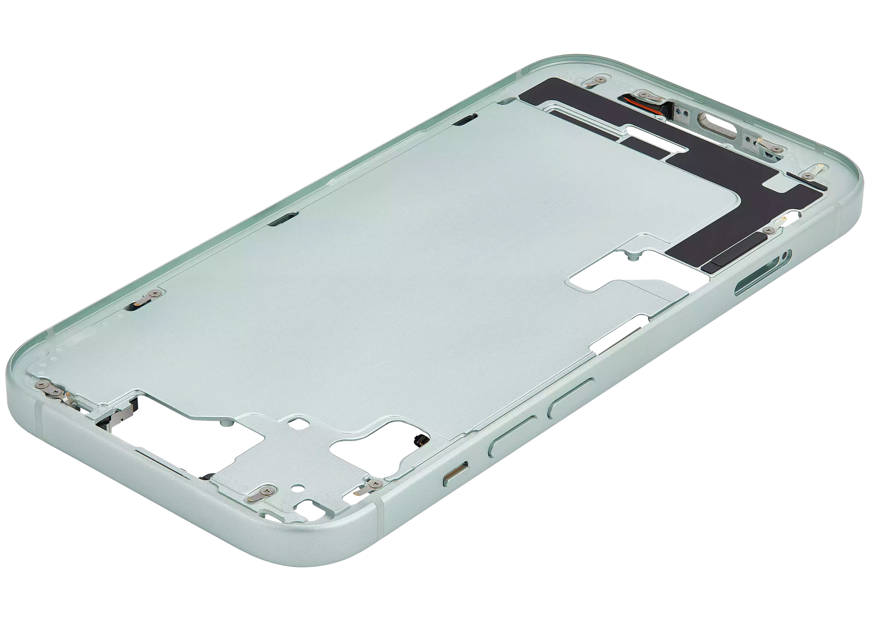 Midframe/Rahmen mit Small Parts für iPhone 15 (EU / Global Version) (gebrauchter OEM-Ausbau, Qualität A) (Grün)