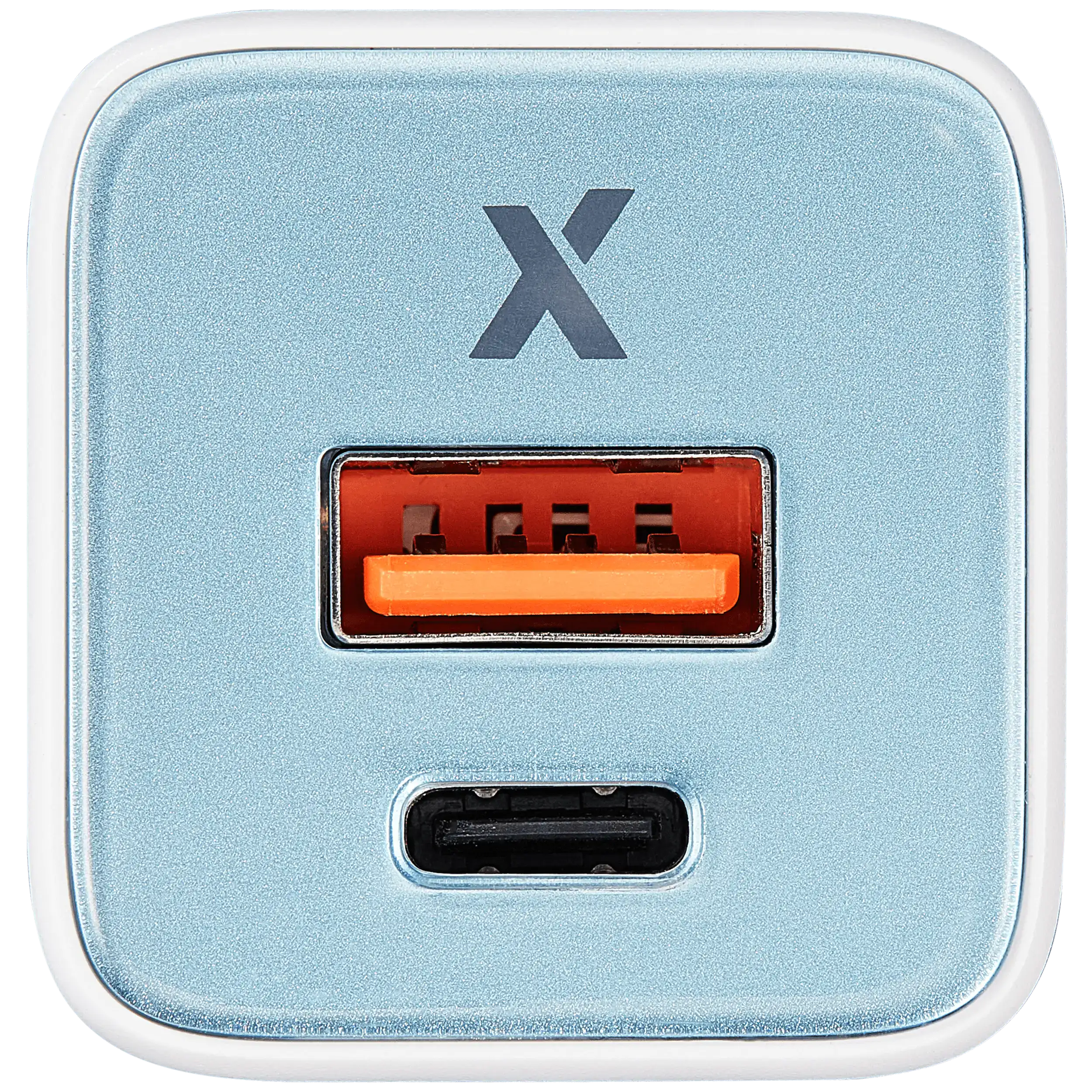 AmpSentrix Pro 30W 2-in-1 USB-C / USB-A GaN Wall Adapter (Teal)