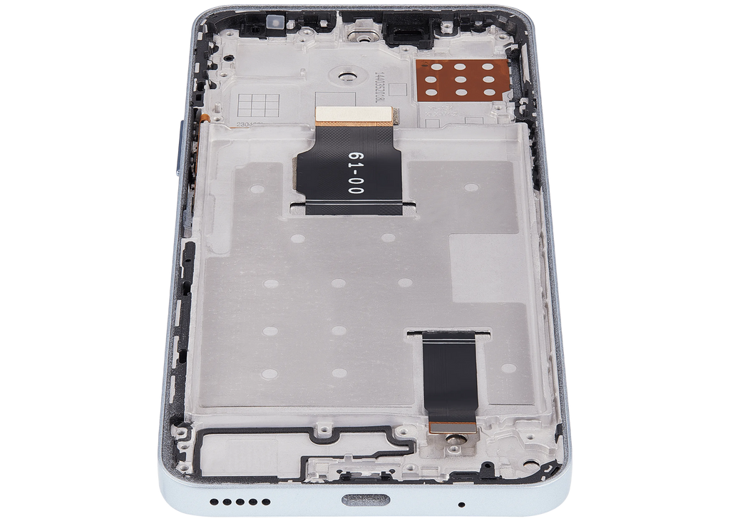 LCD-Display mit Rahmen für Honor X8A / X50i / 90 Lite ((Aftermarket Plus) (Titanium Silber)