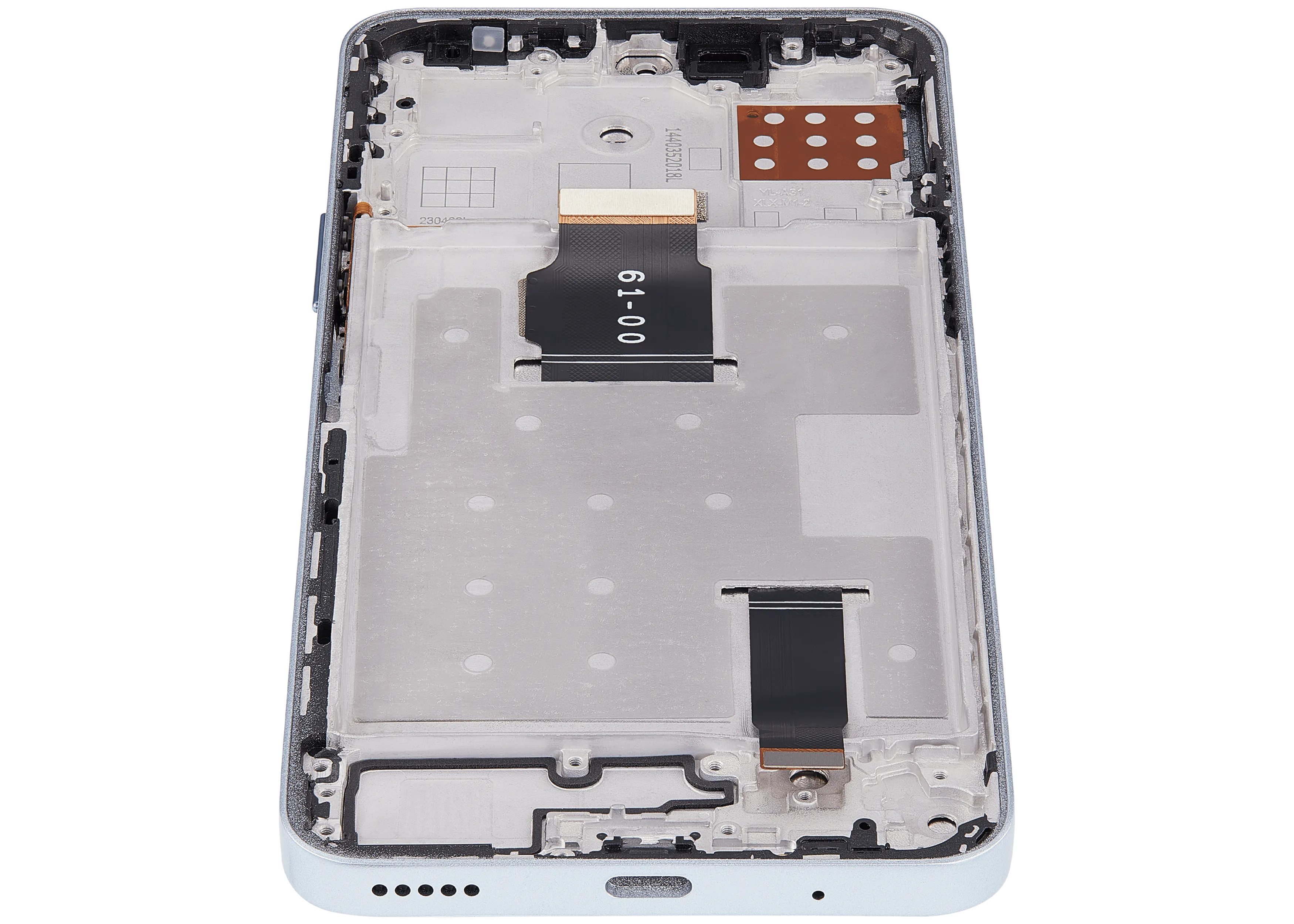 LCD-Display mit Rahmen für Honor X8A / X50i / 90 Lite ((Aftermarket Plus) (Titanium Silber)