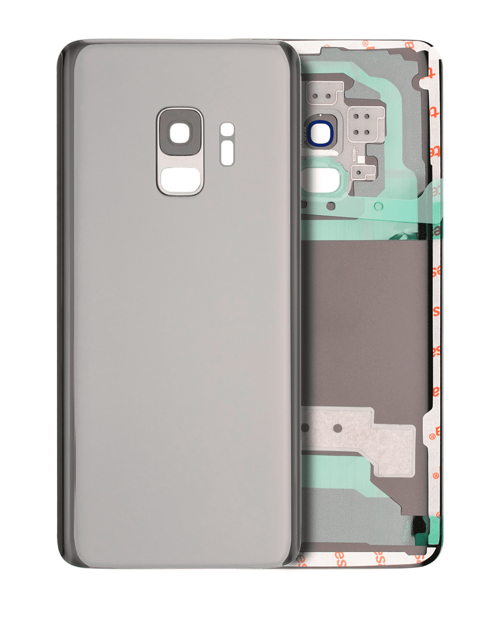 Backcover mit Kameralinse für Samsung Galaxy S9 (Aftermarket Plus) (Silber)