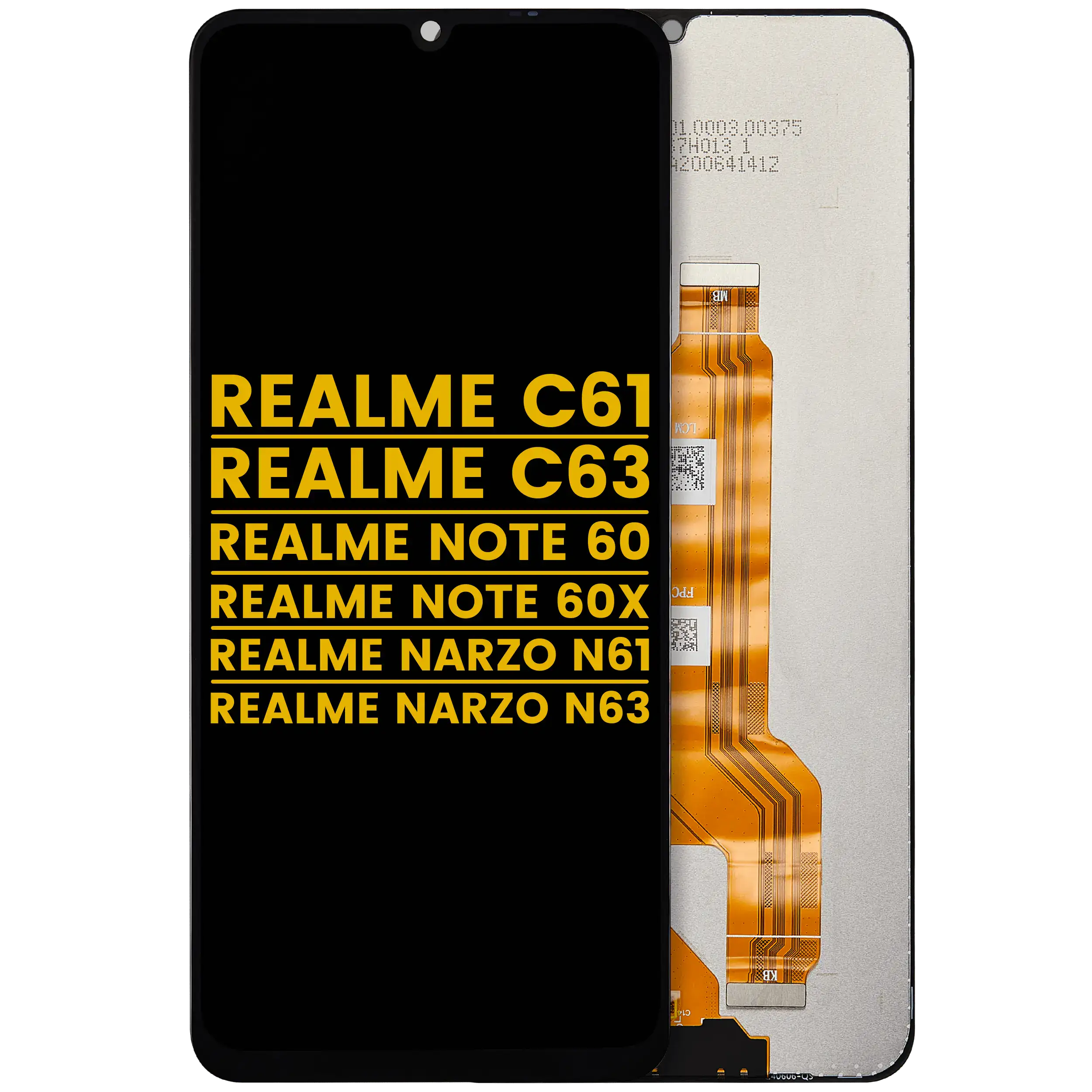 LCD-Display ohne Rahmen für Realme C61 / Realme C63 / Realme Note 60 / Realme Note 60x / Realme Narzo N61 / Realme Narzo N63 (Refurbished) (Alle Farben)