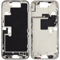 Midframe/Rahmen mit Small Parts für iPhone 16 Pro Max (EU / Global Version) (gebrauchter OEM-Ausbau, Qualität C) (Weiß Titanium)