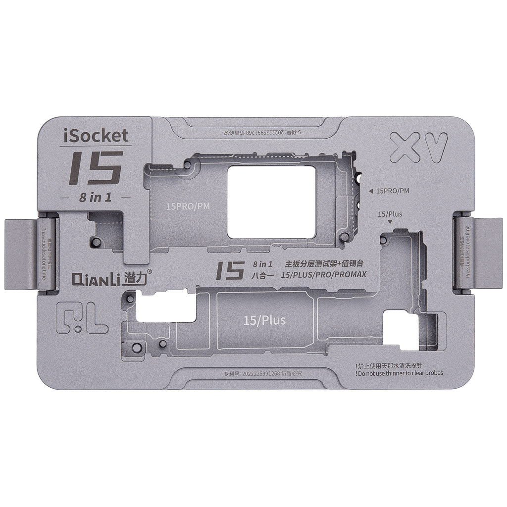 Qianli iSocket 8-in-1 Motherboard Testständer iPhone 15 Pro Max mit US Pin Board