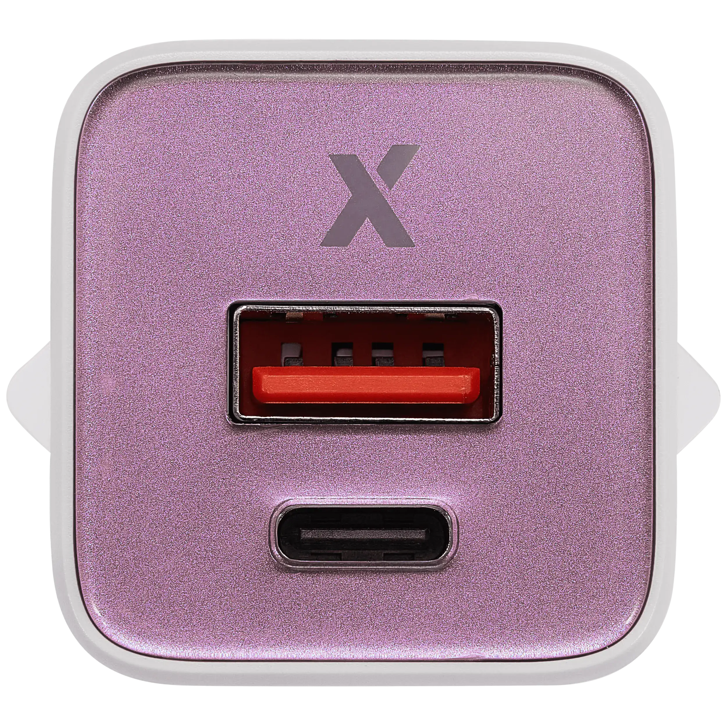 AmpSentrix Pro 30W 2-in-1 USB-C / USB-A GaN Wall Adapter (220V / EU Plug) (Pink)