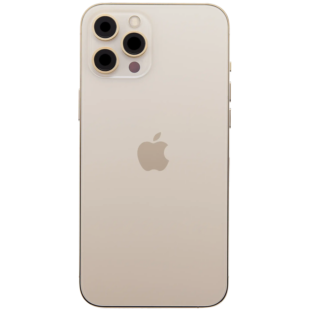 Backcover/Rahmen mit Ladebuchse Flex & Small Parts für iPhone 12 Pro Max (US-Version) (gebrauchter OEM-Ausbau, Qualität A) (Gold)