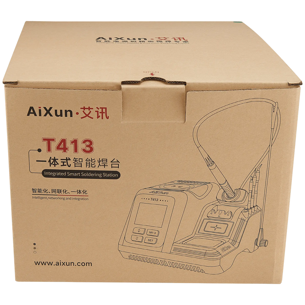 T413 200W Integrated Smart Soldering Station Compatible mit T245 Handle (220V / Europe) (Aixun)