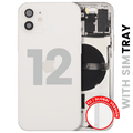 Backcover/Rahmen mit Small Parts für iPhone 12 (EU / Global Version) (gebrauchter OEM-Ausbau, Qualität B) (Weiß)