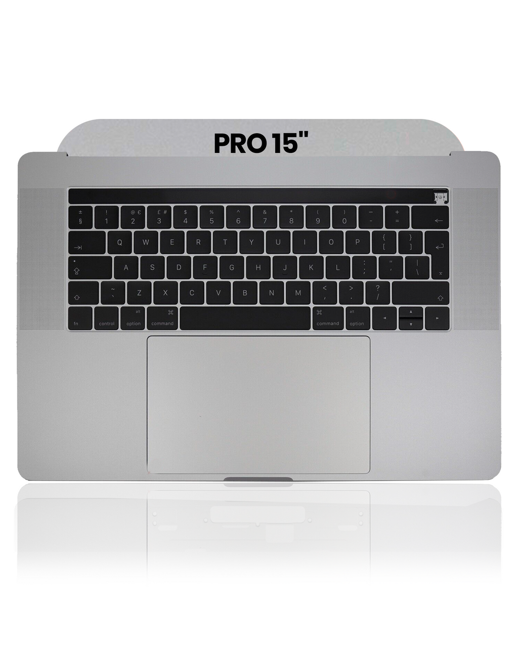 Top Case mit Keyboard (ISO UK) and Trackpad für MacBook Pro 15" A1707 (2016-2017) (gebrauchter OEM-Ausbau, Qualität B/C) (Space Grau)