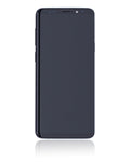 OLED-Display mit Rahmen für Samsung Galaxy S9 Plus (gebrauchter OEM-Ausbau, Qualität A) (Midnight Schwarz)