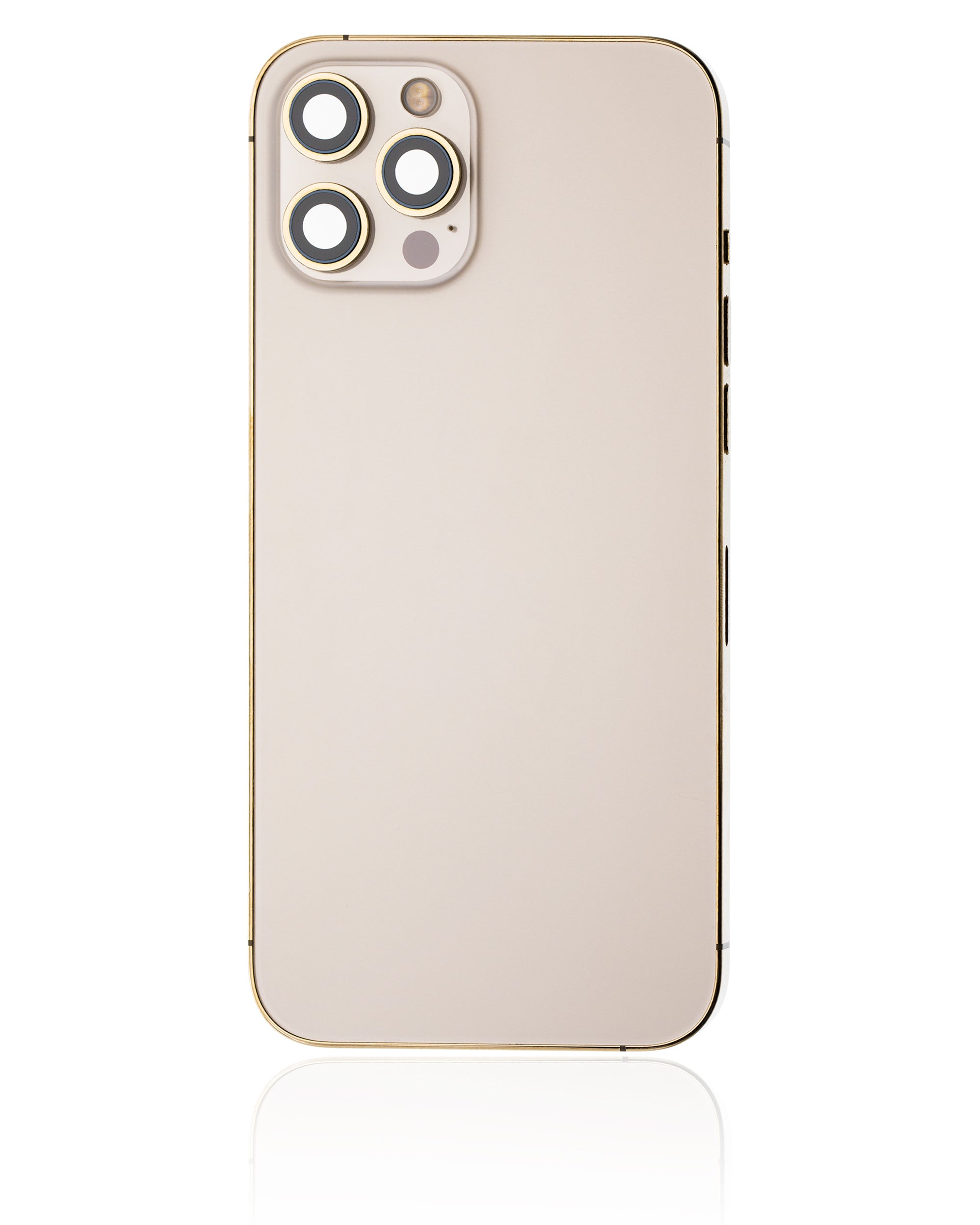 Backcover/Rahmen mit Small Parts für iPhone 12 Pro Max (US-Version) (gebrauchter OEM-Ausbau, Qualität A) (Gold)