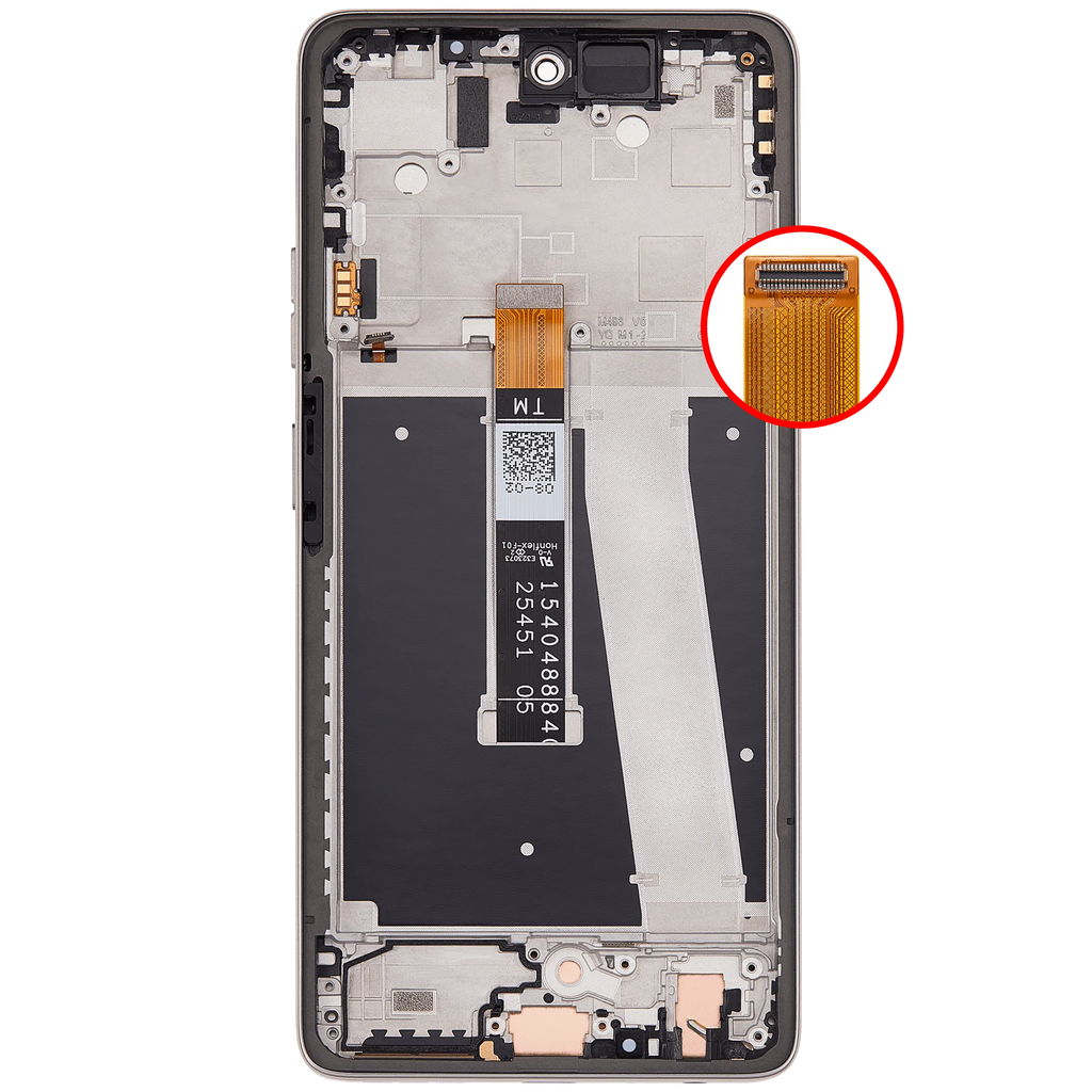LCD-Display mit Rahmen für Motorola Moto G Power 5G (XT2617 / 2026) (Refurbished) (Pure Cashmere)