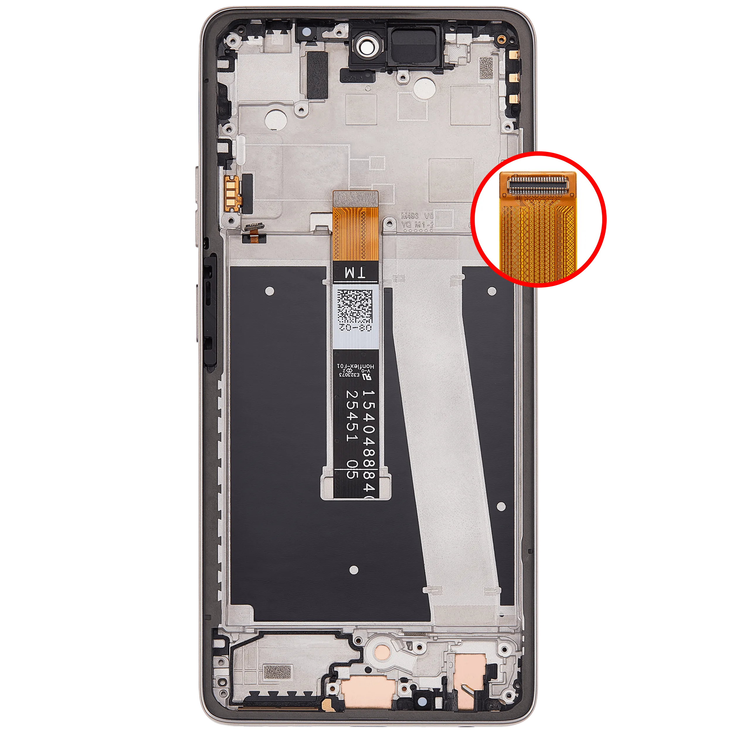 LCD-Display mit Rahmen für Motorola Moto G Power 5G (XT2617 / 2026) (Refurbished) (Pure Cashmere)