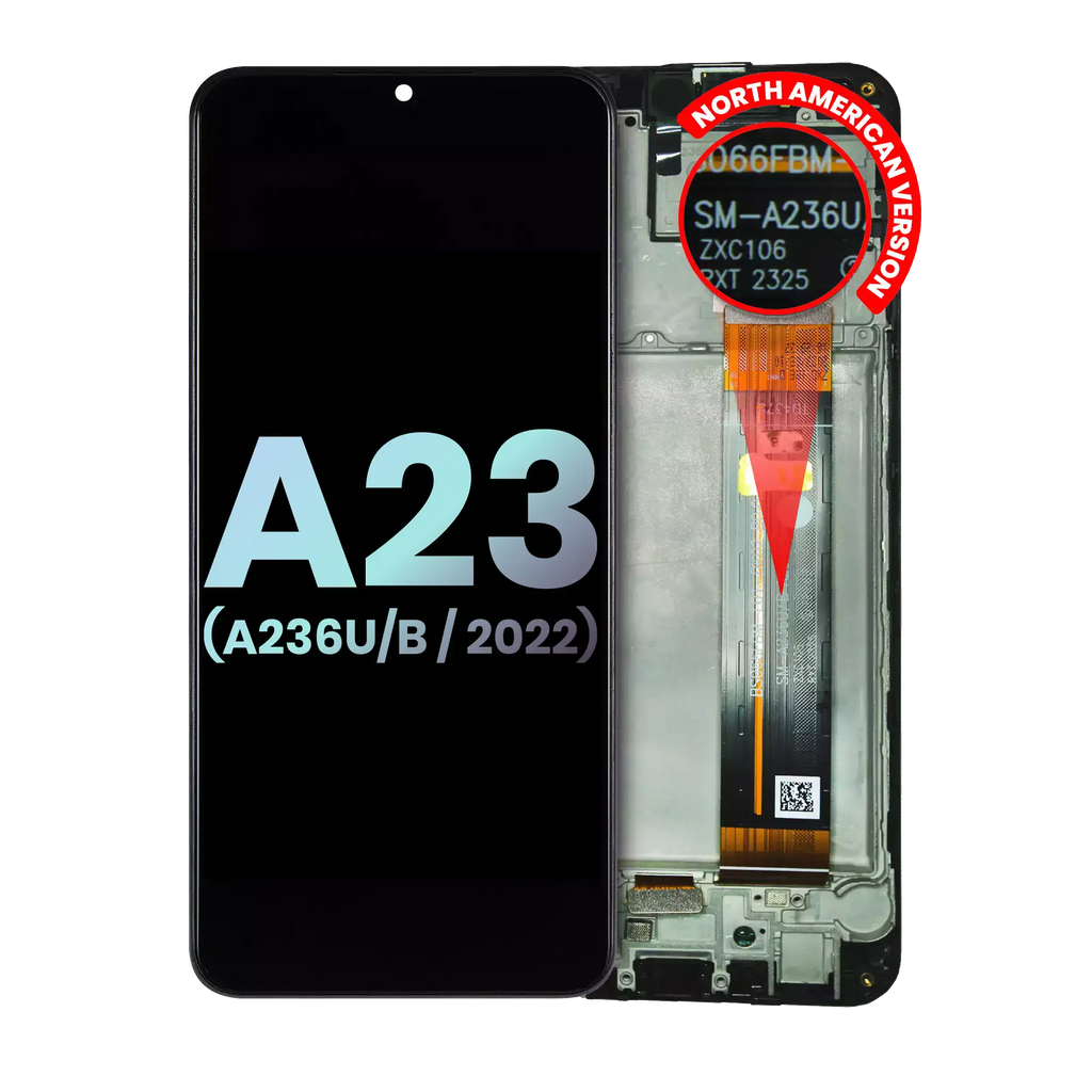 LCD-Display mit Rahmen für Samsung Galaxy A23 5G US Service Pack