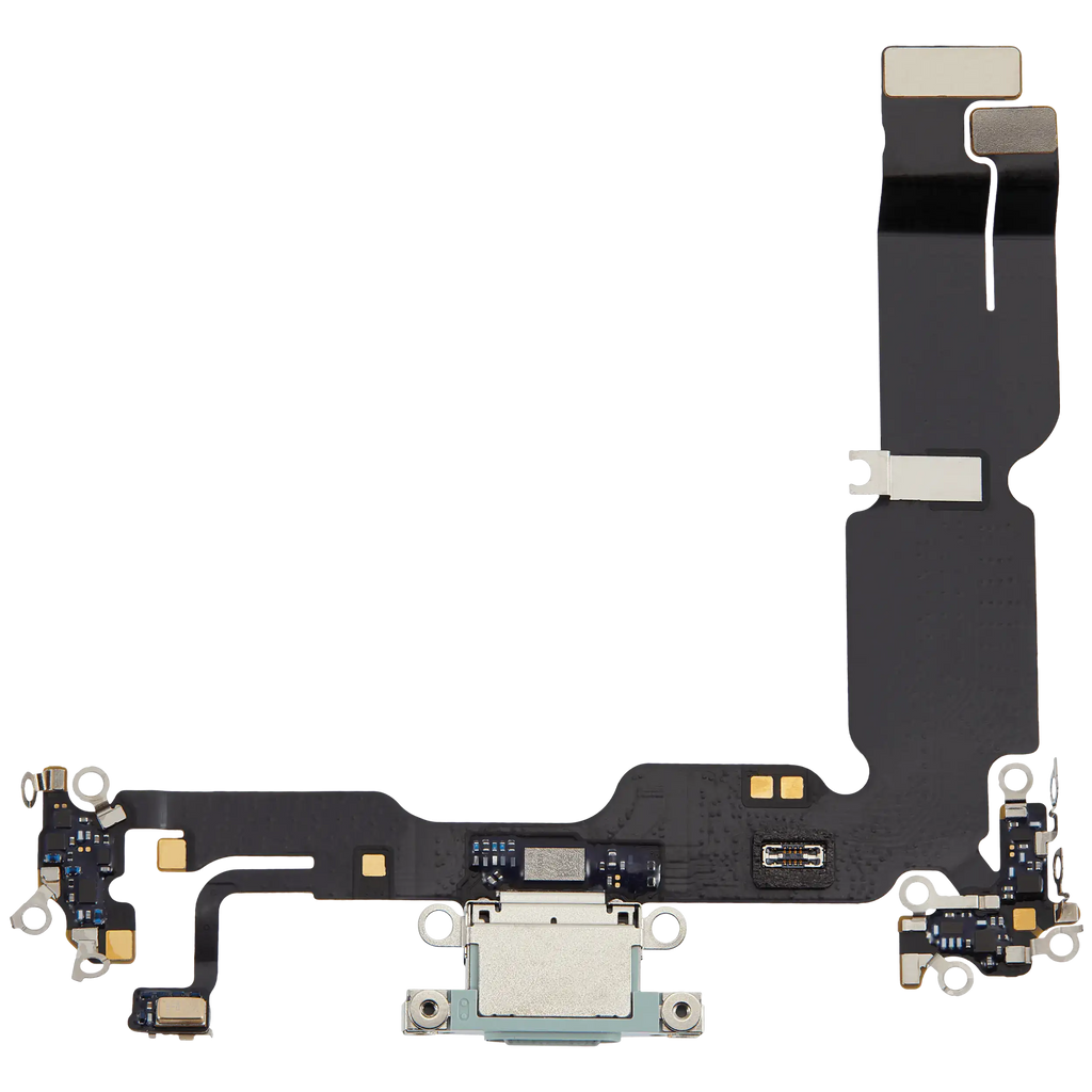 Ladebuchse Flex Cable für iPhone 15 Plus (gebrauchter OEM-Ausbau) (Grün)